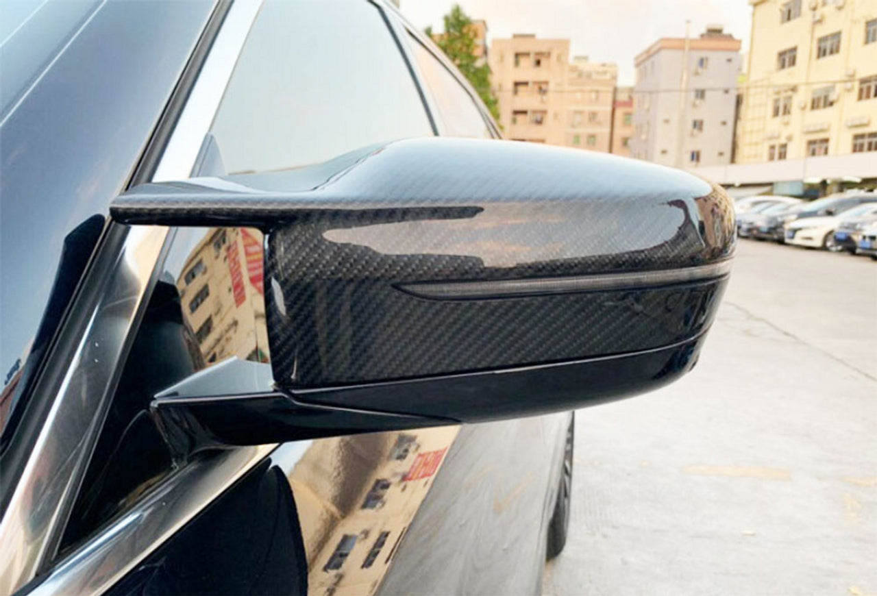 M Style Carbon Fiber Mirror Caps for BMW G30 G38 M5 F90 2017-2022