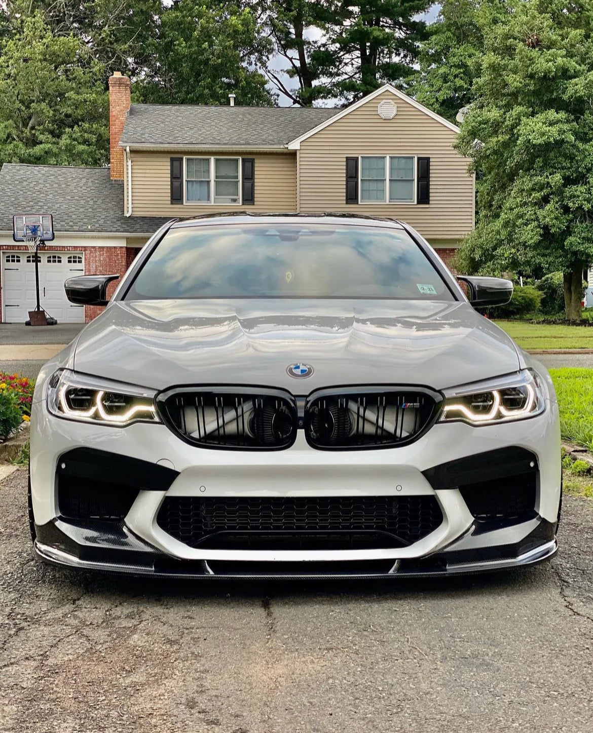 3D Style Carbon Fiber Front Lip For BMW F90 M5 2017-2020
