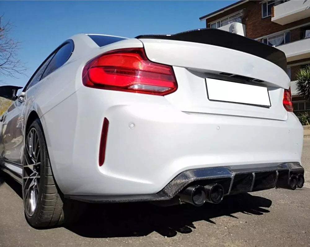 V Style Carbon Fiber Rear Diffuser For BMW F87 M2