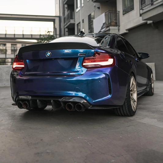 V Style Carbon Fiber Rear Diffuser For BMW F87 M2