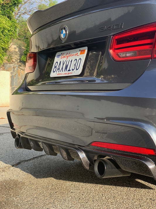 BMW F30/F31 3 Series Performance Style Carbon Fiber Diffuser